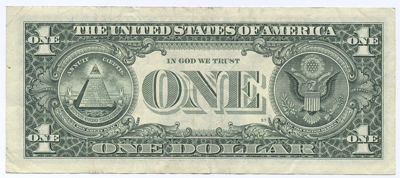 american 1 dollar bill spider. The US dollar bills have